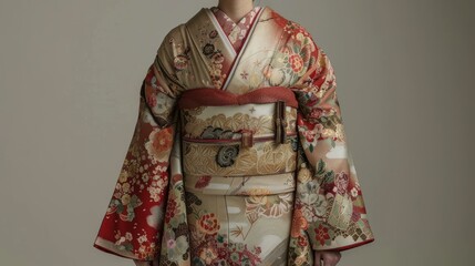 Wall Mural - Japanese woman wearing a kimono