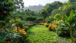 © klss777 - A verdant botanical garden with Ayurvedic medicinal plants, a serene sanctuary for wellness and learning.