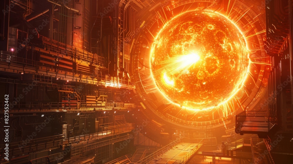 A nuclear fusion reactor experiment, replicating the suns energy ...