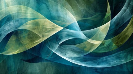 An abstract digital art piece with calming blues and greens, designed to evoke a sense of tranquility and balance --ar 16:9 --style raw Job ID: b3b4ebd5-91dd-470b-9ed0-d8b21a55bebd