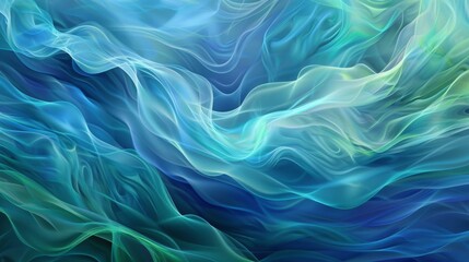 An abstract digital art piece with calming blues and greens, designed to evoke a sense of tranquility and balance --ar 16:9 --style raw Job ID: b3b4ebd5-91dd-470b-9ed0-d8b21a55bebd