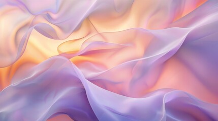 Sticker - Abstract, fluid shapes in calming pastel colors, gently shifting forms creating a serene and soothing background, high detail, ethereal --ar 16:9 --style raw 