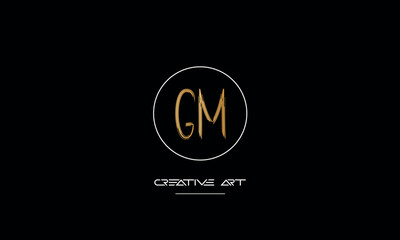 GM, MG, G, M abstract letters logo monogram