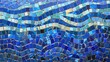 © easybanana - A mosaic made of blue tiles.