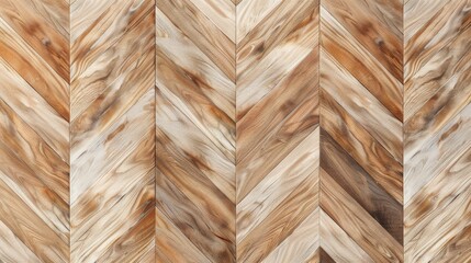 Wall Mural - Wood parquet texture without seams horizontal light chevron