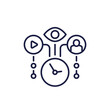 © nexusby - watch time, views analytics line icon