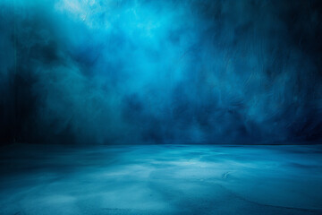 abstract blue room background with special lighting