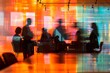 © Warakorn - Business professionals in a conference room, network background abstract blurred, symbolizing modern communication