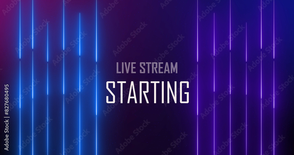 Live Streaming Background Frame - Animated Neon Overlay Template ...