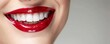 © justholla - Red glossy female lips smile