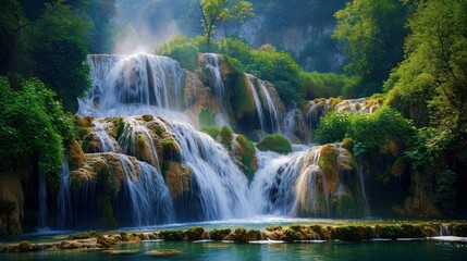 Wall Mural - beautiful waterfalls in the world