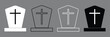 © RadiantForms - Tombstone icon set an illustration. Tombstone icon. Eps10.