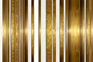 Gold striped wallpaper with copy space Generative AI 