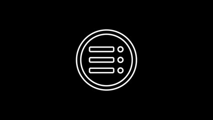 Animated of menu Icon. menu dots or line concept