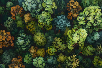 Wall Mural - Forest Aerial View, Aerial view of a forest