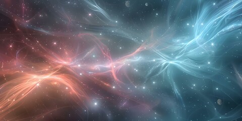 Wall Mural - a vibrant cosmic display with twinkling stars and asteroids in the galaxy. concept fantasy, cosmic, 