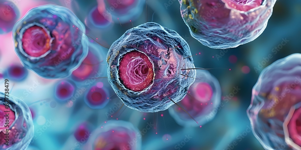 D Animation of Cell Division Through Microscope: Depicting Human Cell ...