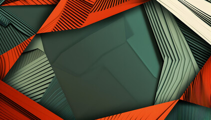 Wall Mural - a colorful abstract design with red, blue, and green shapes. the design is made up of triangles and 