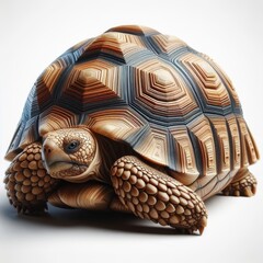 Wall Mural - turtle on a white background