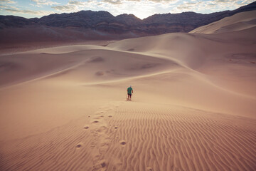 Canvas Print - Hike in the desert