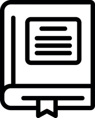 Sticker - Line drawing of an open book icon, perfect for educational and literary themes