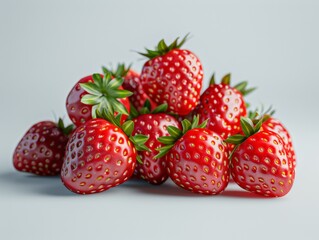 Wall Mural - A Pile of Strawberries Stacked on Top of Each Other