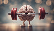 © Serkan Azeri - Mental Health Awareness Poster with Brain Lifting Weights
