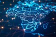 © dendyh7 - Digital Map of Africa Network Connection created with Generative AI