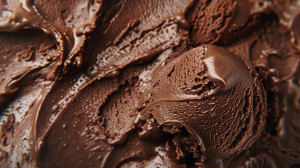 Close-up of a delicious chocolate ice-cream for background