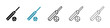 © Gopal - Cricket line icon set. Cricket bat and ball vector icon. cricket game sign for UI designs.