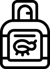 Sticker - Vector illustration of a backpack with a piggy bank symbol, representing savings and budget travel