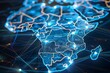 © dendyh7 - Digital Map of Africa Network Connection created with Generative AI