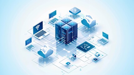computer system technology that provides online network services. processor, software services, appl