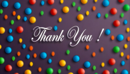 Wall Mural - Thank You text colorful Background 