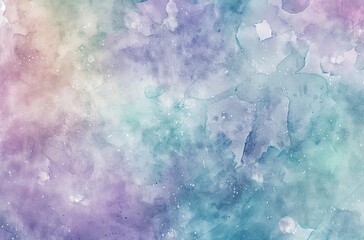 Wall Mural - Abstract watercolor background with pastel blue, purple and green colors 