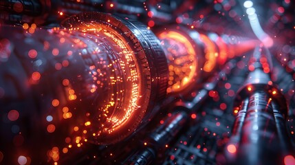 Internet connection with optical fiber, representing the concept of fast internet.