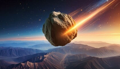 Wall Mural - Asteroid cut out
