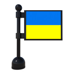 Wall Mural - Flag 3d icon Of Ukraine, 3d rendering illustration. High resolution Transparent image 3d flag icon.