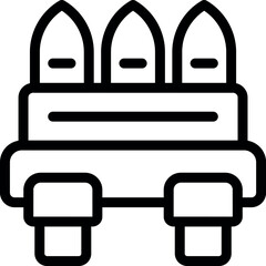 Sticker - Simple line drawing of a space shuttle, ideal for icons and educational graphics