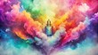 © artsakon - Abstract colorful vape wallpaper with watercolor effect
