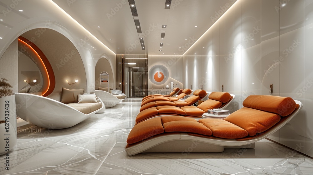 Design a modern blood donation center with a comfortable, inviting ...