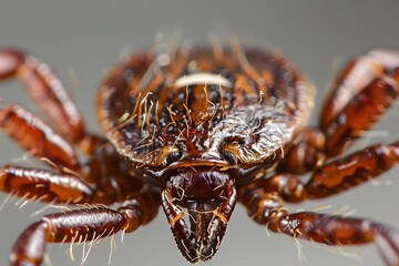 Detailed Macro Close-up of a Tick's Intricate Features