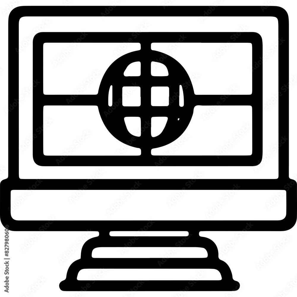 Icon Name: Monitor - An image that represents a computer monitor as ...