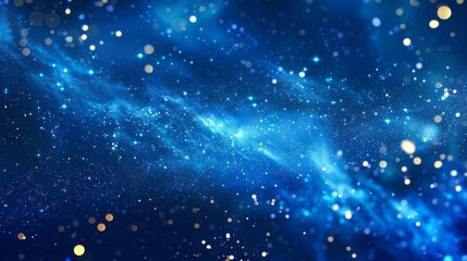 Wall Mural - a blue sky with stars and a galaxy