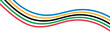 © LifeJourney - Abstract Olympic games stripes isolated on transparent background. Olympic games banner. Olympic color ring, game line, modern. poster, flyer, brochure, web. Vector illustration