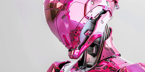 Poster - Futuristic Humanoid Android in Pink