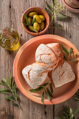 Wall Mural - Delicious rolls as traditional baked in Tuscany.