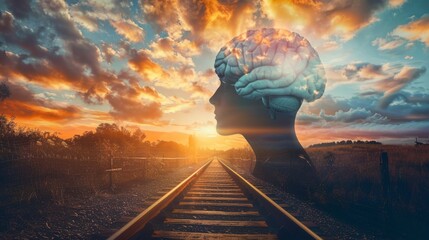 Wall Mural - National Train Your Brain Day concept with copy space area for text