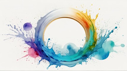 Canvas Print - abstract watercolor background with splashes