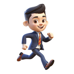 Businessman cartoon isolated on transparent